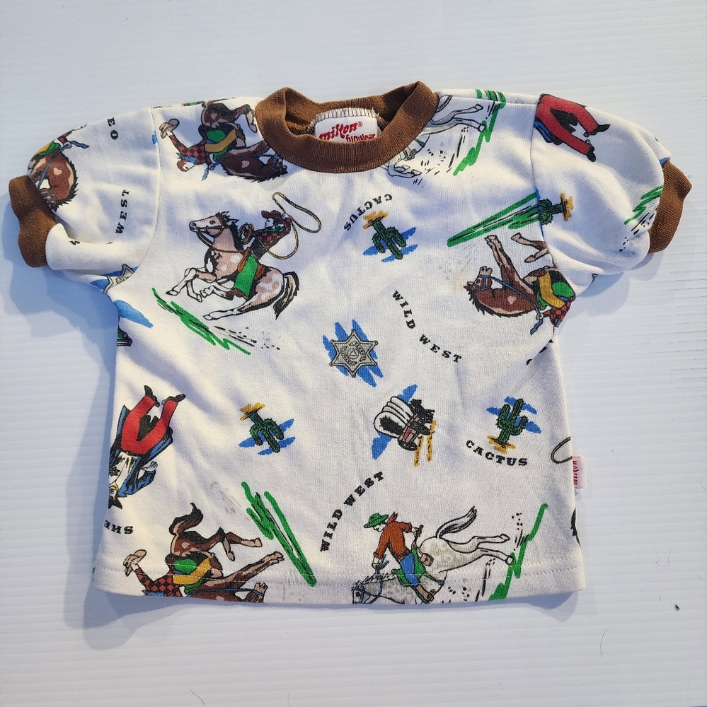 Vintage Milton Funwear Cowboy Outfit, Wild West Pajamas - Picture 3 of 6
